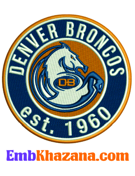 Buy Denver Broncos Logo Embroidery Dst Pes File online in USA